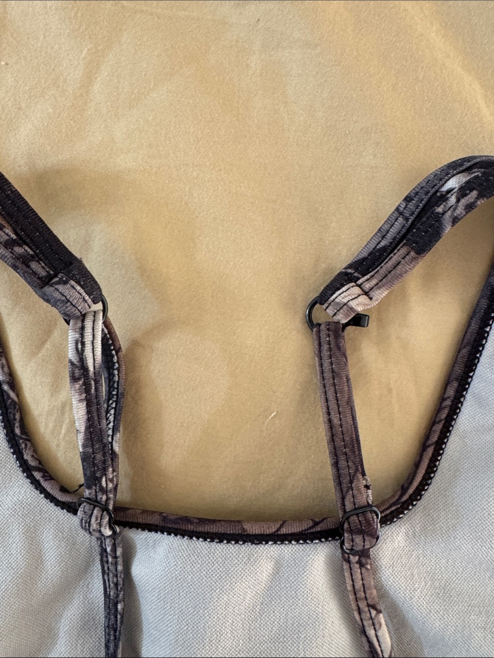 Darc Sport Camouflage Ribbed Sports Bralette - Black & Brown - Picture 3 of 4